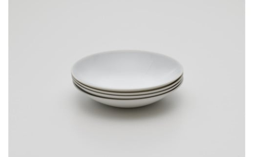 2016/ CH Deep Plate M Set【2016/オリジナル】有田焼 食器 器 皿 深皿 プレート ディーププレート 4枚 ホワイト シンプル A55-141 565808 - 佐賀県有田町