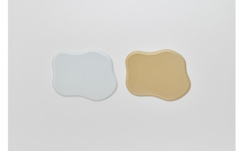 2016/ GS Tray A Set【2016/オリジナル】有田焼 トレイ 2枚 プレート インテリア ベージュ ホワイト シンプル A20-653 565815 - 佐賀県有田町
