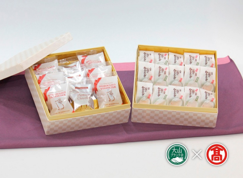 ＜寿製菓＞白うさぎの玉手箱 お菓子詰合せ 因幡の白うさぎ・フィナンシェ（大山ブランド会）米子高島屋 24-DD1 0859 566832 - 鳥取県江府町