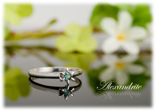 アレキサンドライト　リング　0.1ct　Ag900(Pt100)（26349） 567078 - 山梨県甲斐市