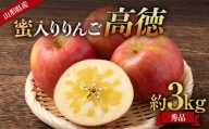 《令和6年産先行受付》山形県産 蜜入りんご 高徳（こうとく） 秀品 約3kg FSY-0379