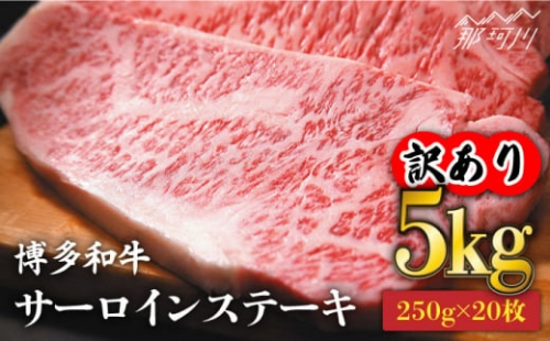 【訳あり】博多和牛 サーロイン ステーキ セット 5kg（250g×20枚）＜株式会社MEAT PLUS＞那珂川市 [GBW053]