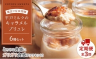 【AB992】【定期便／全3回】平戸ミルクの キャラメル ブリュレ 6種セット / 心優−Cotoyu Sweets−