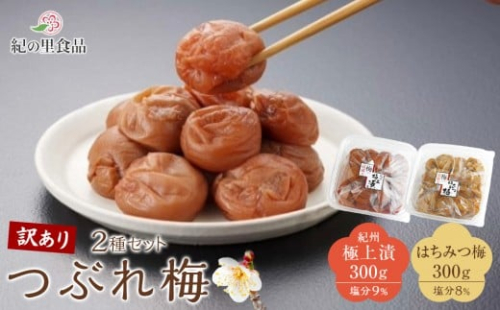 つぶれ梅 2種セット 極上漬＆はちみつ梅 300g×2 ［Kn13］ 575494 - 和歌山県上富田町