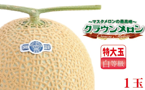 クラウンメロン（白等級）特大玉 １玉入  57699 - 静岡県袋井市