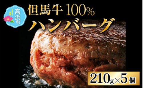 大切な人に食べてほしい但馬牛100％ ミート・マイチク ハンバーグ 5個セット 計1,050g ｜ クリスマス 父の日 お中元 牛肉100% 神戸牛 分厚いハンバーグ 牛肉 肉 冷凍 和牛 つなぎ なし