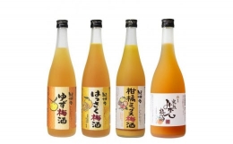 【ふるさと納税】【和歌山の梅酒】柑橘梅酒4種720ml飲み比べセット