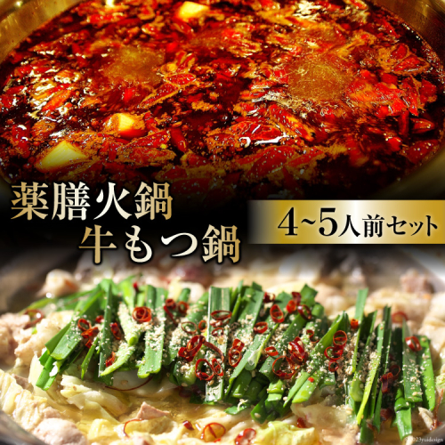 DG100 本格 薬膳 火鍋 牛もつ鍋 セット 4～5人前 [鍋 薬膳鍋 薬膳火鍋 スープ] 579756 - 長崎県島原市