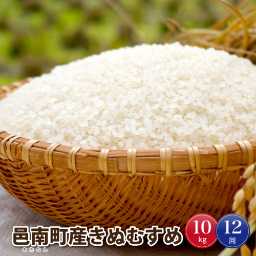 令和8年産【定期便12回】邑南町産　きぬむすめ10kg（5kg×2）　 58275 - 島根県邑南町