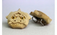 伝統的工芸士が制作したミニ獅子頭「帯留め」