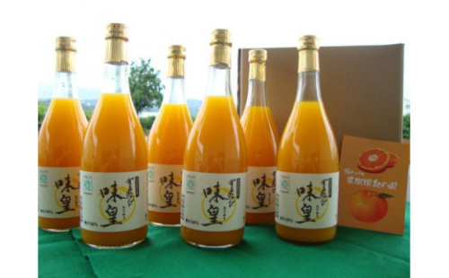 有田みかんの味皇　７２０ｍｌ×６本入【北海道、沖縄、離島への配送不可】 592244 - 和歌山県印南町
