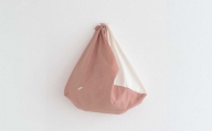あずま袋 ヒノキ染め Lサイズ ピンク&ホワイト S-UV-A15A