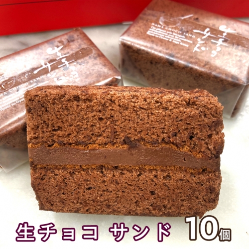 【 数量限定 】 生チョコ サンド 10個 贅沢 濃厚 スイーツ デザート ケーキ チョコレート 冷凍 601119 - 茨城県牛久市