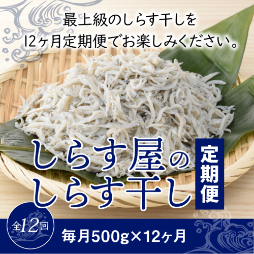 しらす屋のしらす干し　500ｇ×12ヶ月　定期便　H006-086 60145 - 愛知県碧南市