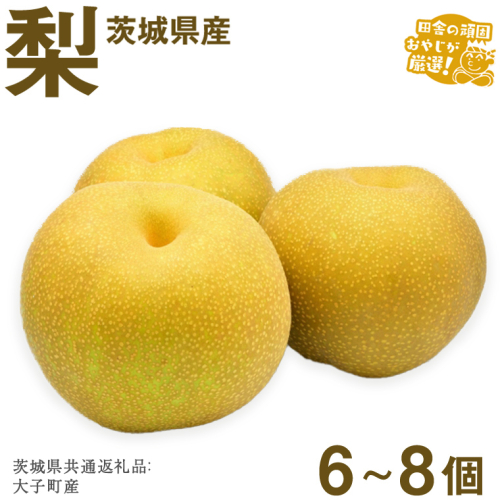 梨 6〜8個【2026年12月より発送開始】（茨城県共通返礼品 [梨]：大子町産）田舎の頑固おやじが厳選！  梨 高糖度 ギフト 甘い スイーツ デザート フルーツ 美味しい [BI299-NT] 602080 - 茨城県つくばみらい市