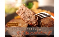 [№5226-0786]【萩の精肉専門店】みどりやファームのてごねハンバーグ（6食）