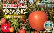 【特別企画！】年明け出荷：西目屋産りんご サンふじ 約10kg（B-1）