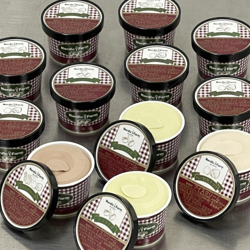 ピスタチオ & ジャンドゥーヤ & ヘーゼルナッツ　プレミアム生乳アイス120ml　3種類合計12個 en01-00087 613336 - 北海道遠軽町