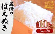 令和6年産 【先行予約】黒澤のはえぬき10kg（5kg×2袋） 米 お米 おこめ 山形県 新庄市 F3S-2081