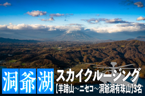 2025洞爺湖スカイクルージング約50分【羊蹄山～ニセコ～洞爺湖有珠山】3名様まで 体験チケット ヘリコプター 空中散歩 自然 満喫 遊覧飛行 思い出 景色  614612 - 北海道洞爺湖町