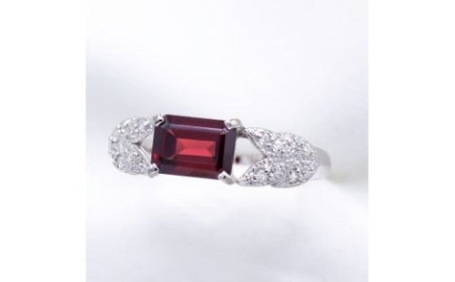 ガーネット リング 1.0ct K10WG （14421） [山梨 指輪 ガーネット ゴールド ジュエリー] 615071 - 山梨県甲斐市