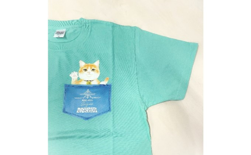 猫城主　さんじゅーろTシャツ（ブルーグリーン） 615106 - 岡山県高梁市