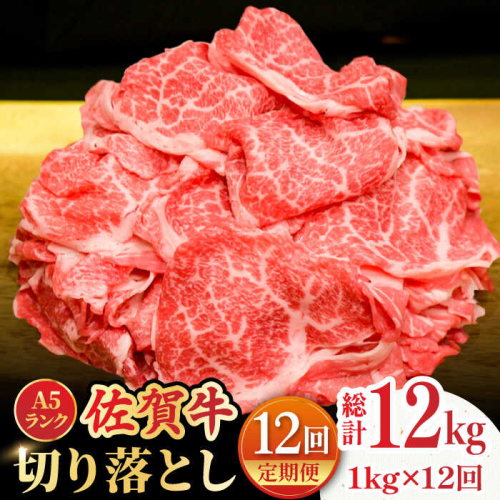 【全12回定期便】＜ワンランク上の切り落とし＞佐賀牛 A5 ランク切り落とし 1kg（200g×5）吉野ヶ里町 /meat shop FUKU 黒毛和牛 国産 佐賀県産 A5等級 [FCX010] 616525 - 佐賀県吉野ヶ里町