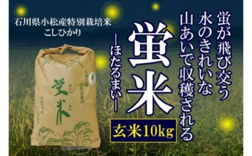 【特別栽培米コシヒカリ】蛍米玄米10kg　013024