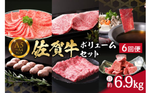 佐賀牛ボリュームセット 6回便 6.9kg  ヒレ 赤身 モモスライス サーロイン ハンバーグ J668