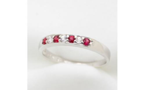 ルビー 一文字 リング 0.15ct SV925 （11477）[山梨 指輪 ルビー シルバー ジュエリー] 619194 - 山梨県甲斐市