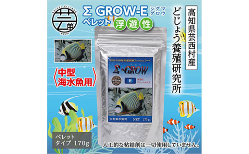 KGC023　Σシグマ GROW E ペレット 170g 中型海水魚用 ＜最高級 フィッシュフード EPA・DHA配合 ペレットタイプ 浮遊性 魚 餌＞【餌 えさ エサ】【観賞魚 餌やり】【水槽/熱帯魚/観賞魚/飼育】【生体】【アクアリウム/あくありうむ】 61961 - 高知県芸西村