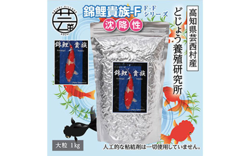 KGC034　錦鯉貴族 F 1kg 沈降性 ＜最高級 フィッシュフード EPA・DHA配合 大粒 魚 餌＞【餌 えさ エサ】【観賞魚 餌やり】【水槽/熱帯魚/観賞魚/飼育】【生体】【アクアリウム/あくありうむ】 61972 - 高知県芸西村