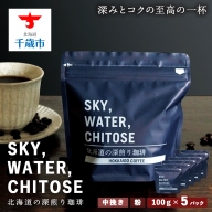 SKY,WATER,CHITOSE 北海道の深煎り珈琲(100g)×5パック