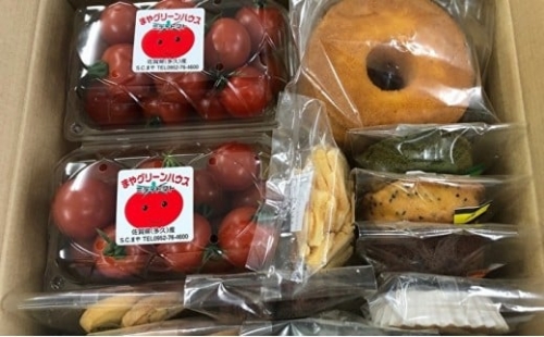 ｂ－１１５採れたてミディトマトと焼き菓子の詰め合わせセット 620207 - 佐賀県多久市