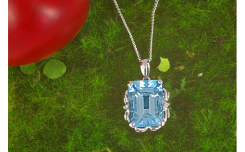 ブルートパーズ ペンダント 8ct SV925 大粒 161275p　[山梨 ペンダント ネックレス ブルートパーズ シルバー ジュエリー] 624088 - 山梨県甲斐市