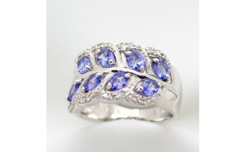 タンザナイト リング 1.20ct Ag900(Pt100) （161252）[山梨 指輪 タンザナイト プラチナ ジュエリー] 624109 - 山梨県甲斐市