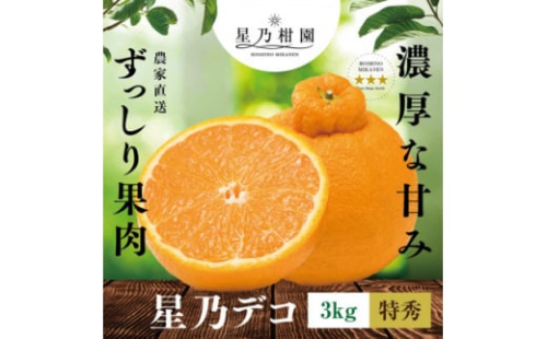 C45-56.【 特秀品 】星乃みかん園の星乃 デコ ／ 不知火 (3kg) 627368 - 愛媛県八幡浜市