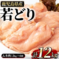 若どりムネ肉(計12kg・2kg×6袋)【まつぼっくり】matu-951