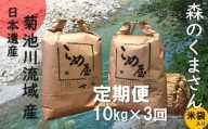 【定期便3回】 熊本県産 「森のくまさん」 10kg×3か月