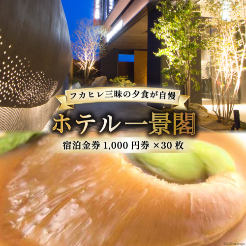 ホテル一景閣 宿泊金券1,000円券×30枚 [ホテル一景閣 宮城県 気仙沼市 20563828] 宿泊券 旅行 旅 食事  631671 - 宮城県気仙沼市