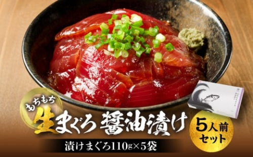もちもち生まぐろ醤油漬け5人前セット 631887 - 和歌山県那智勝浦町