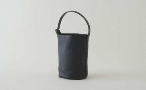 No.293-02 purr（パー） three | SMALL onehandle bag(black) ／ バケツ型バッグ 革製品 ソフトシュリンク 牛革 兵庫県 632158 - 兵庫県川西市