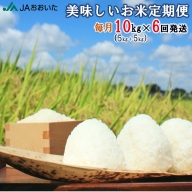 毎月お届け!JAの美味しいお米毎月定期便/10kg（5kg+5kg）×計6回発送_2156R