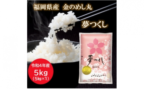 <令和4年産>福岡県産金のめし丸夢つくし 5kg(5kg×1袋)【1378539】 633716 - 福岡県筑前町