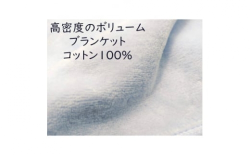 綿１００％綿毛布 厚手タイプ  ブルー 野上織物株式会社 633901 - 和歌山県橋本市