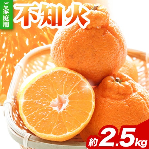 家庭用 不知火2.5kg+250g(傷み補償分)【デコポンと同品種】【訳あり】 池田鹿蔵農園@日高町（池田農園株式会社）《2月上旬-3月末頃出荷》和歌山県 日高町 不知火 デコポン でこぽん【配送不可地域あり】 634115 - 和歌山県日高町