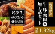 佐賀県産牛・豚・鶏加工品5品Aセット