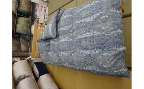 明治6年創業　ワタセのやわらか羽毛ふとん（ブルー）【CW50W】 63548 - 滋賀県近江八幡市
