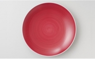 A45-131 ARITA PORCELAIN LAB(アリタポーセリンラボ) ワインレッド・平皿(大) 有田焼 モダン 大皿 盛り皿
