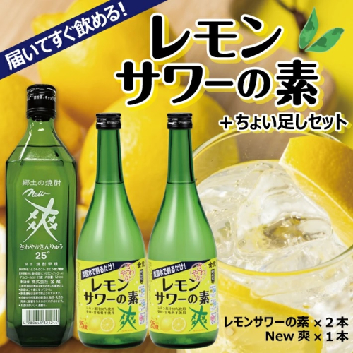 SA1363　郷土の焼酎 さわやかレモンサワーの素　ちょい足しセット 638537 - 山形県酒田市